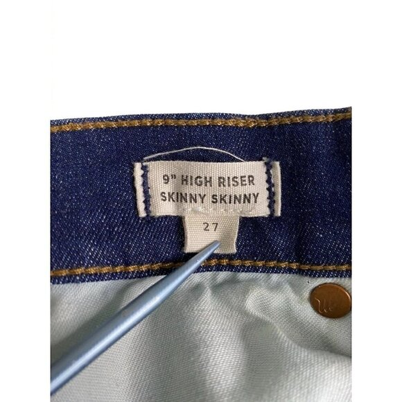 Madewell 9" High Riser Skinny Skinny Size 27 Jeans Medium Wash - Picture 3 of 8